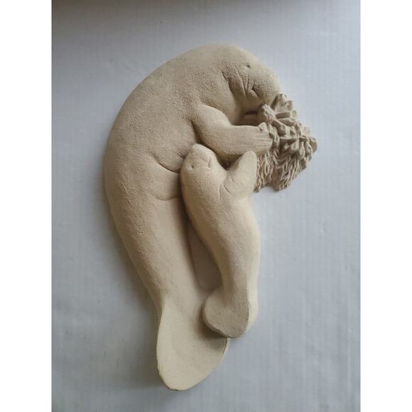 Chris Dixon Studios "Manatees" 16in Sand Sculpture Wall Art (The Sand Castle) - Picture 2 of 6